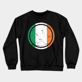 Circle Flag of Ireland Irish St Patrick's Day Crewneck Sweatshirt